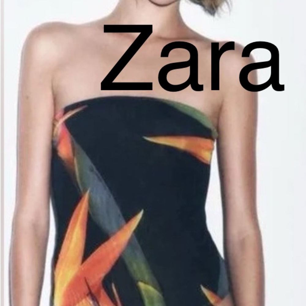 Zara Strapless Print Bodysuit